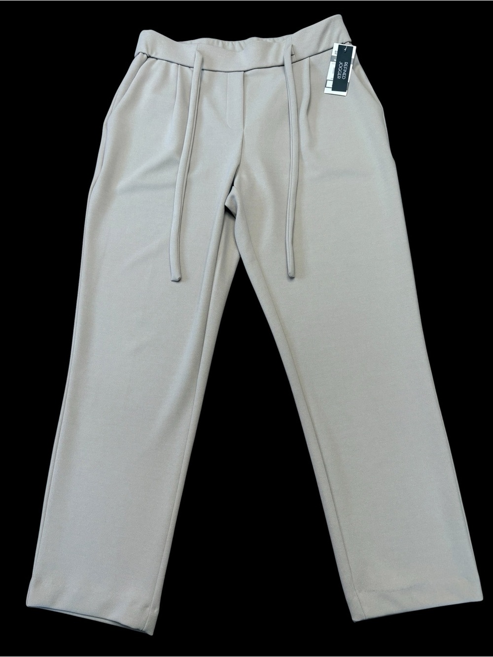 Lily Morgan, Refined Jogger Dress Pants, Taupe Beige, Medium, Stretch, Pull-On